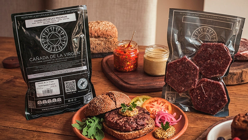 Hamburguesas de res orgánicas