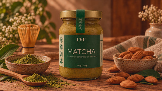 Spread de almendra con matcha